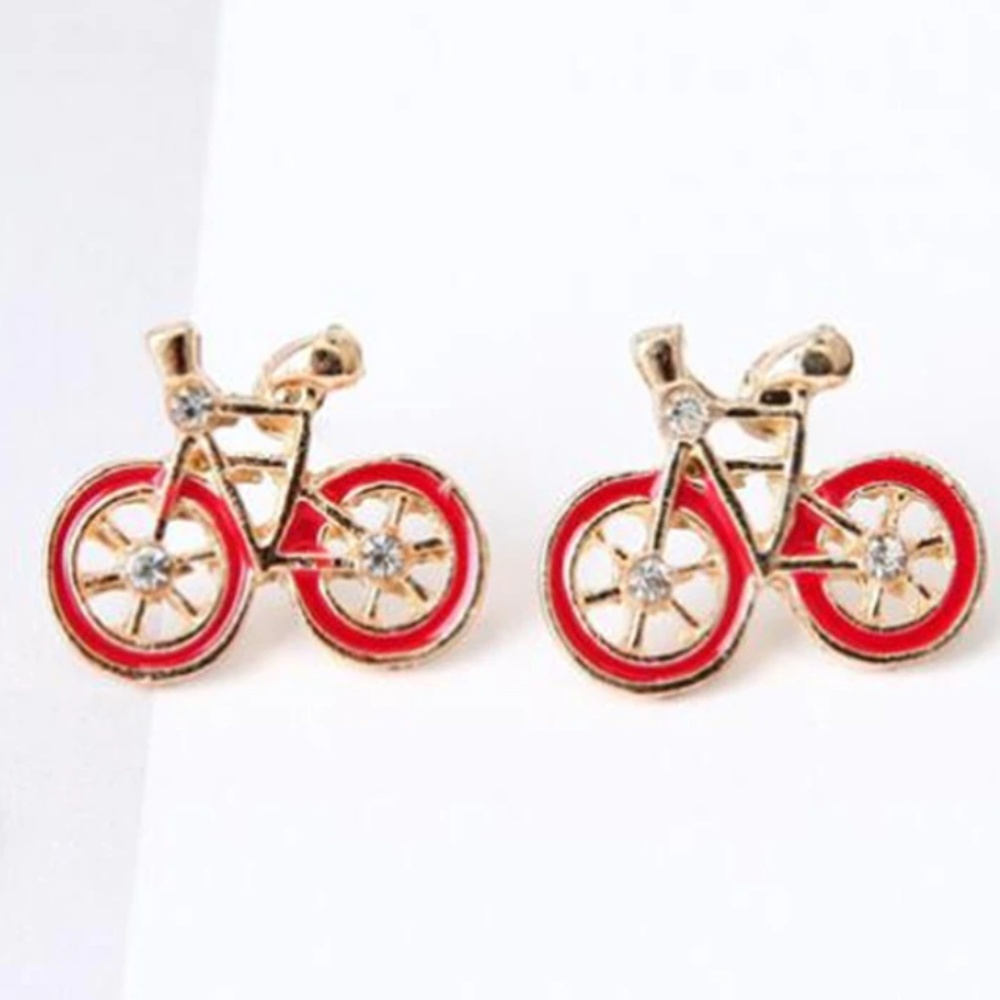 Poshmark Cute Bicycle stud Earrings 3 COLORS